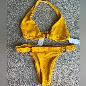 Yellow flower bikini PacSun